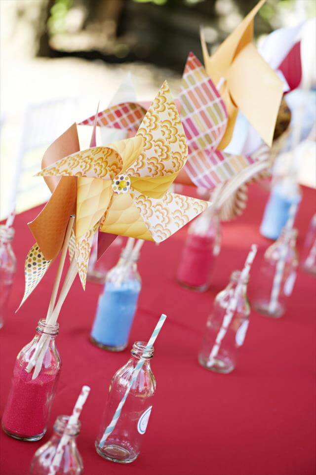 birthday diy easy decor paper pinwheels decoration simple gift diys tables theme area carnival 2021