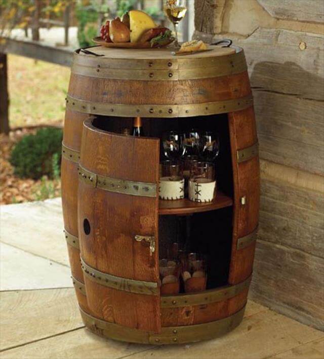 Wine Barrel Storage Idea: