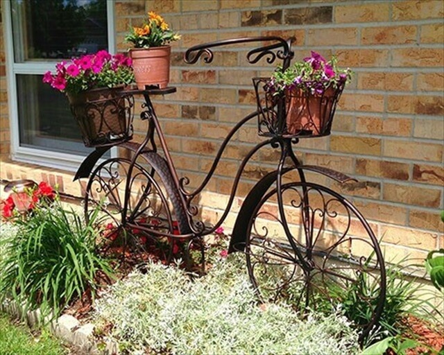 bicycle planter planters garden bike unusual metal iron backyard diy shaped wrought antique wow say blowing mind container