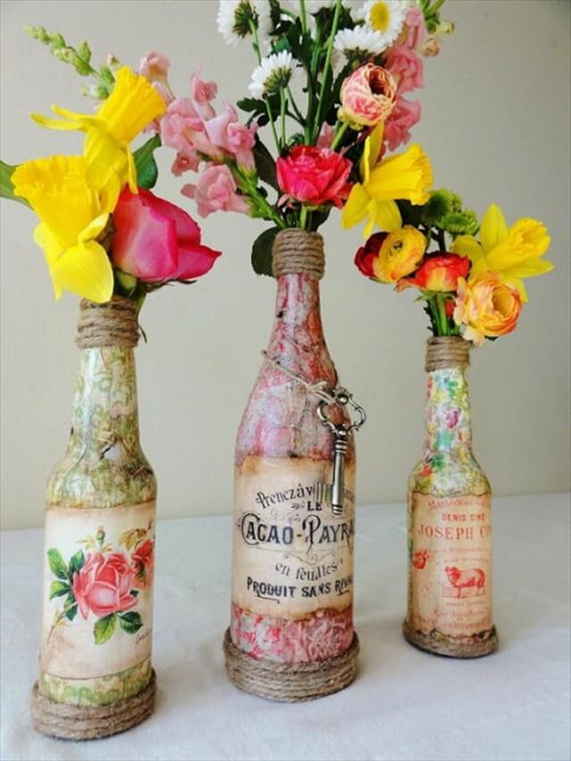 28 DIY Stunning Wine Bottle Centerpiece DIY to Make