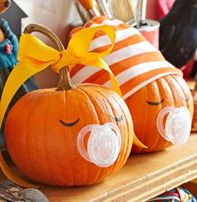24 DIY NoCarve Pumpkin Decorating Ideas DIY to Make