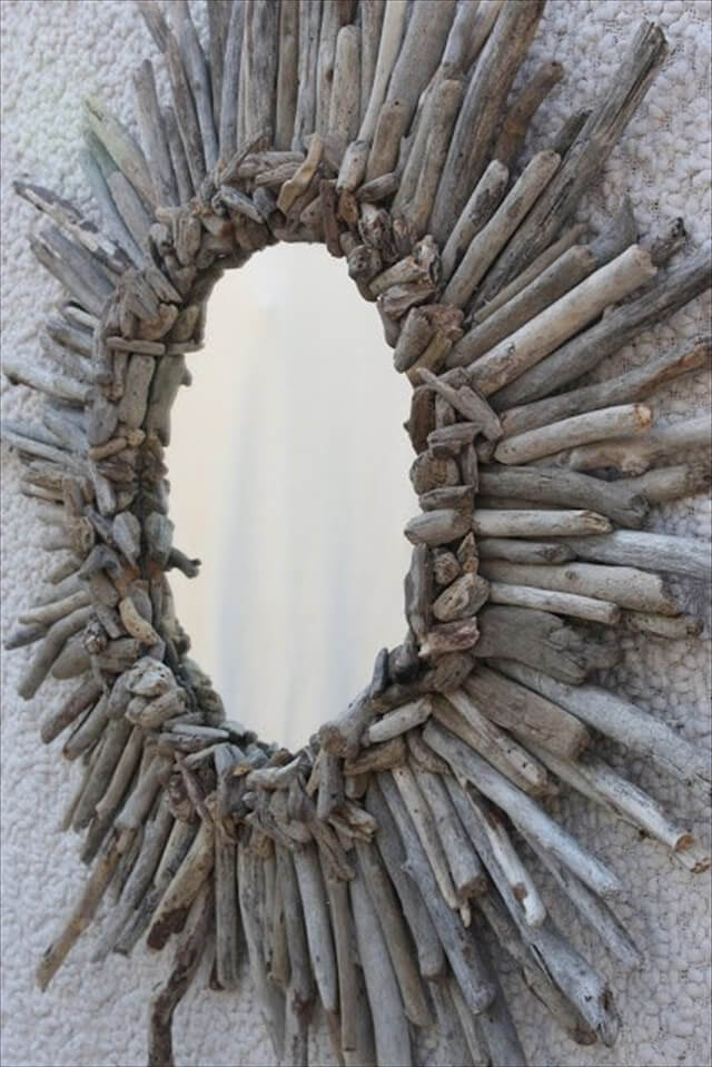 driftwood diy mirror sunburst decor
