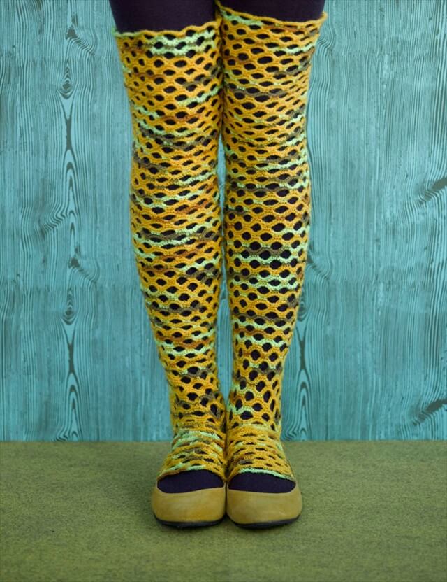 15 Crochet Knit Pattern For Knee Socks DIY to Make