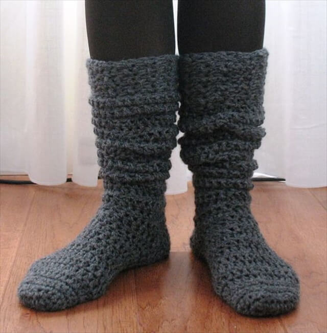 15 Crochet Knit Pattern For Knee Socks DIY to Make