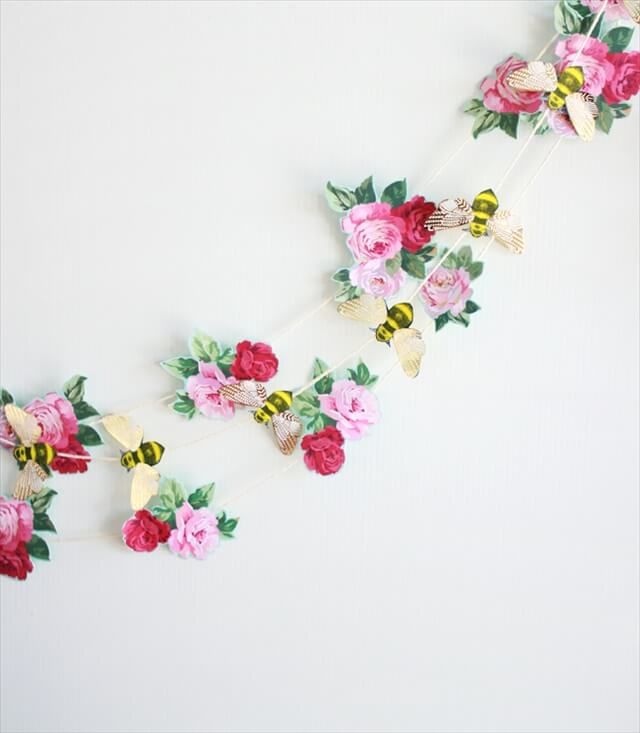 45 diy ways to welcome spring into your home diy to make paper flower garlands