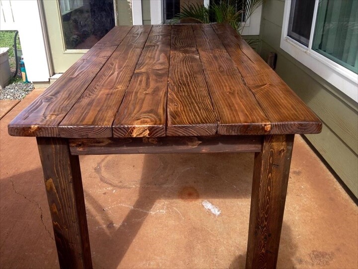 58 Diy Pallet Dining Tables To Make Pallet Wood Topped Dining Tables