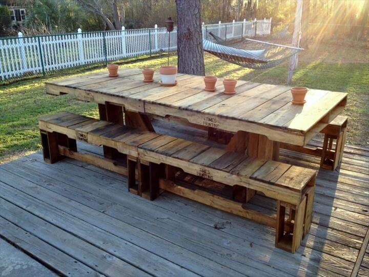 kitchen table made out of pallets
