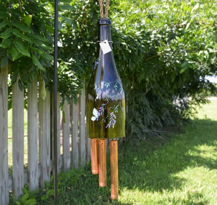 40 Homemade Diy Wind Chime Ideas To Make Glass Bottle Copper Pipe Wind Chime