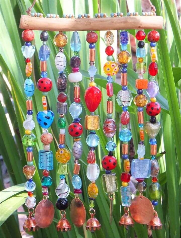 40 Homemade Diy Wind Chime Ideas To Make Glass Beaded Wind Chime