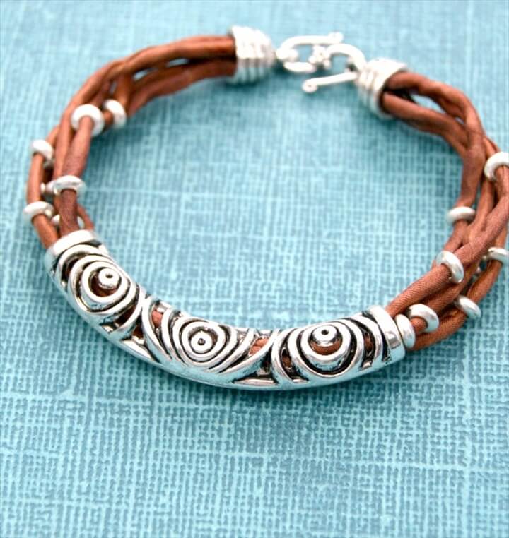 20 Fabolus Diy Bracelet Ideas To Make Silk Silver Layered Bead Diy Bracelet