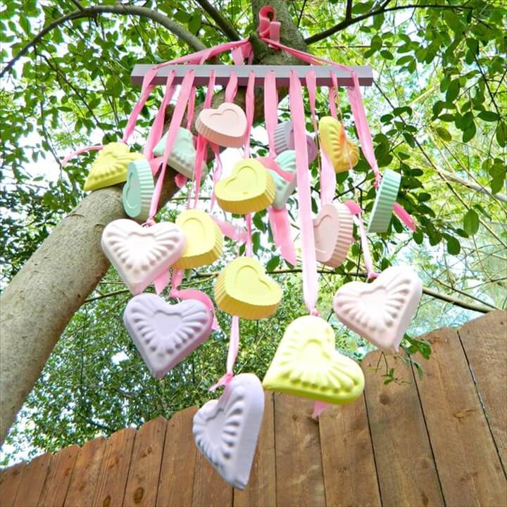 40 Homemade Diy Wind Chime Ideas To Make Candy Hearts Wind Chime