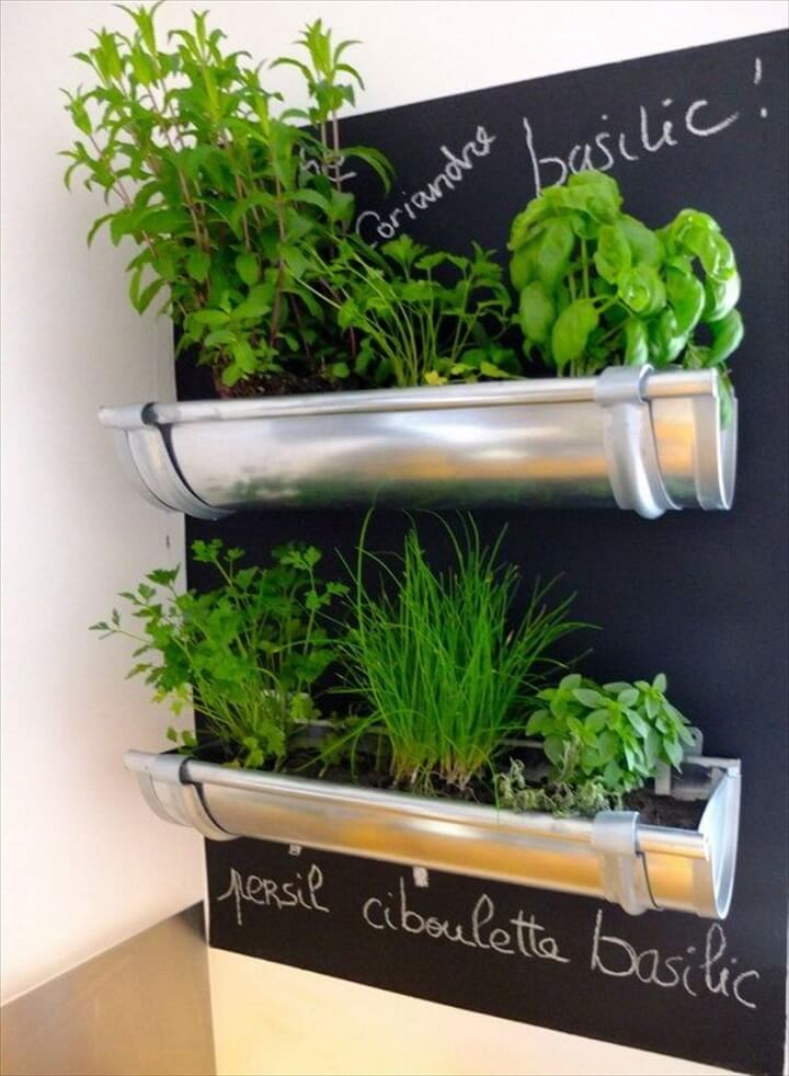 gutters repurposed for herbs in the kitchen cool diy indoor herb garden ideas - Diy Herb Garden Ideas gutters repurposed for herbs in the kitchen cool diy indoor herb garden ideas - Diy Herb Garden Ideas