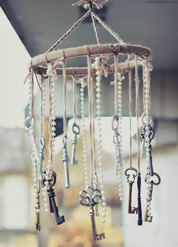 40 Homemade Diy Wind Chime Ideas To Make Keys Wind Chime Image Woohome
