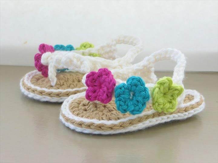 36 Gorgeous Crochet Baby Gladiator Sandals DIY to Make