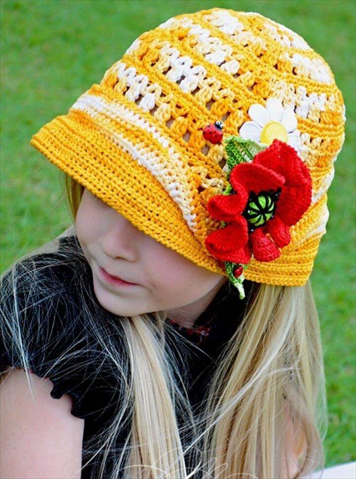 45 Super DIY Crochet Brimmed Beanie Hat Design DIY to Make