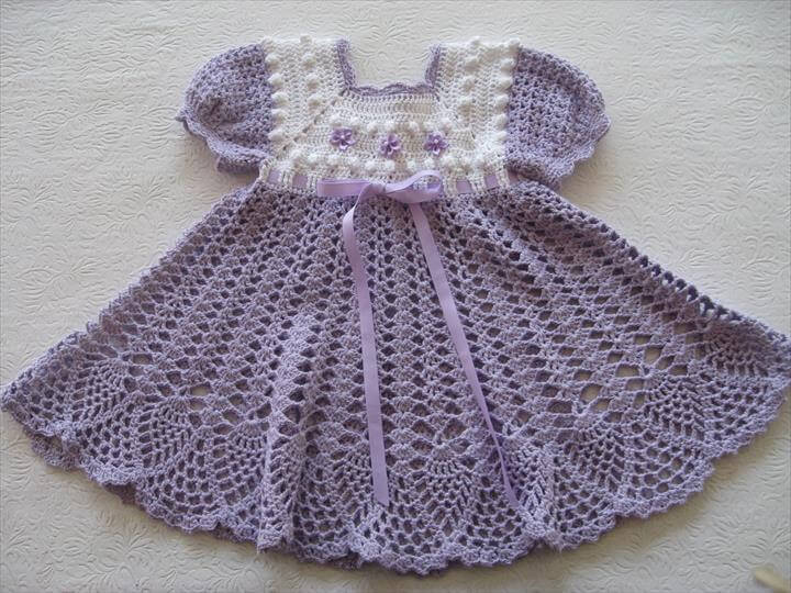 26 Gorgeous Crochet Baby Dress For Babies | DIY To Make