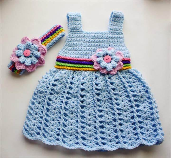 26 Gorgeous Crochet Baby Dress For Babies DIY to Make