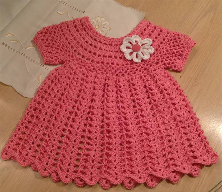 26 Gorgeous Crochet Baby Dress For Babies DIY To Make