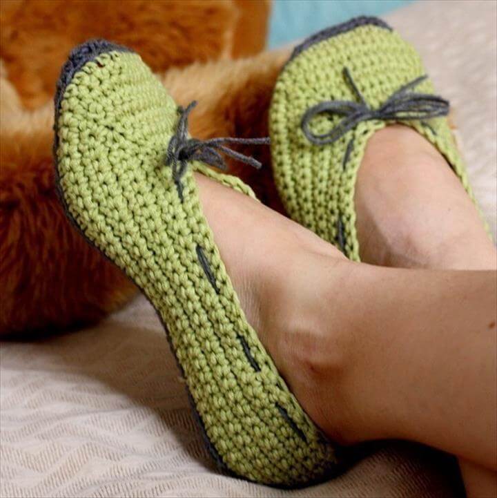 ballet crochet slippers