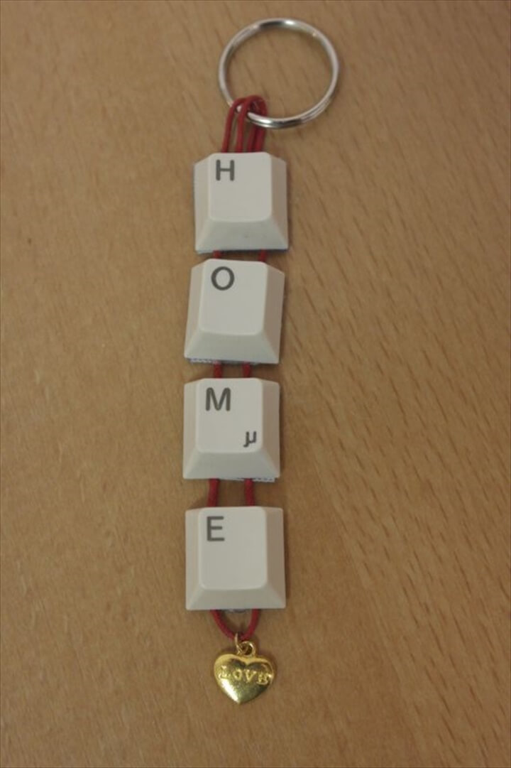 22 Upcycled Keyboard Keys Ideas DIY to Make