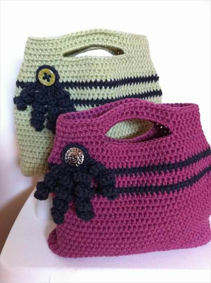 30 Easy Crochet Tote Bag Patterns | DIY To Make