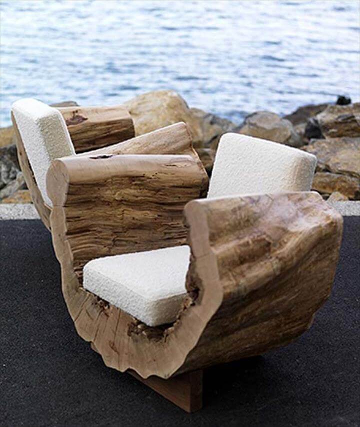  Tree Trunk Furniture with Simple Decor