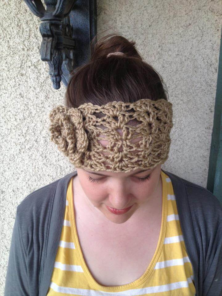15 Easy Crochet Headband With Flowers DIY to Make