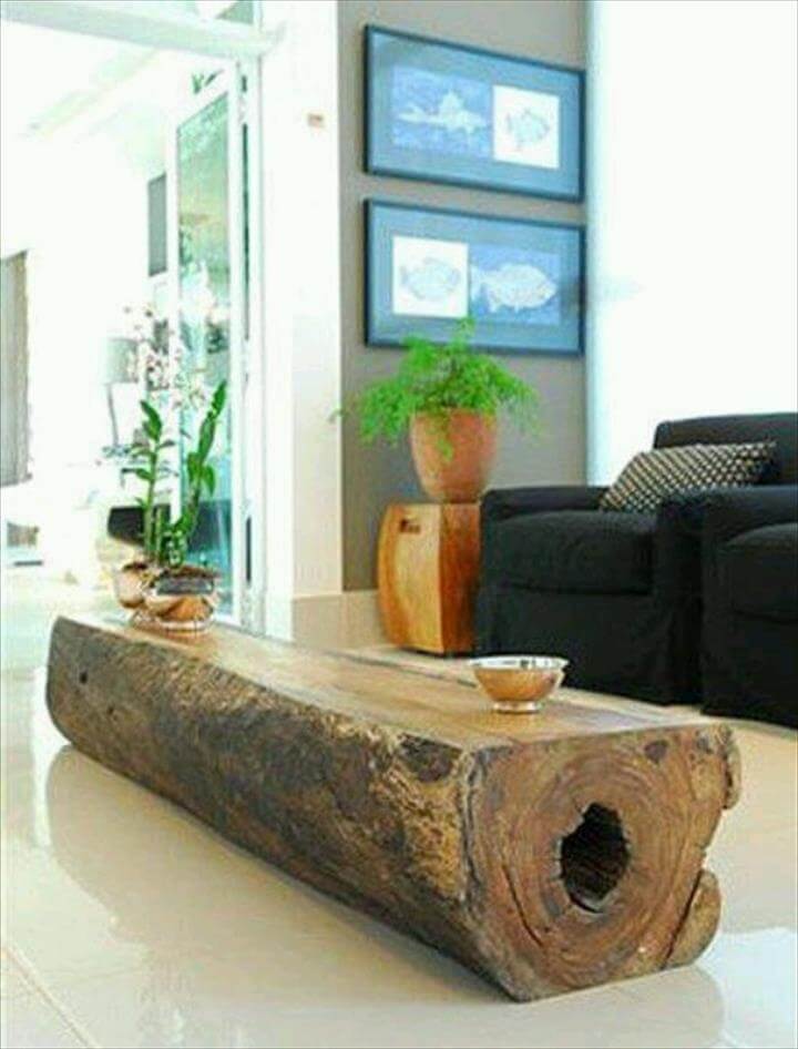Unique Tree Trunk Furniture Ideas for Small Space