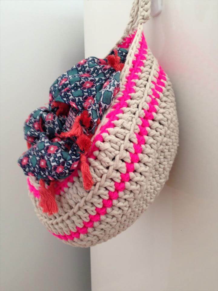 46 Free & Amazing Crochet Baskets For Storage DIY to Make