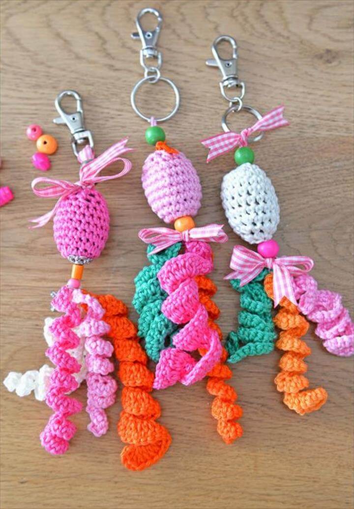 62 Easy Handmade Fun Crochet Pattern Keychains | DIY To Make