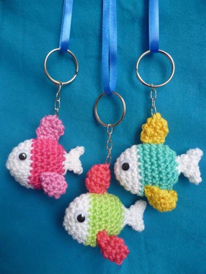 62 Easy Handmade Fun Crochet Pattern Keychains | DIY To Make