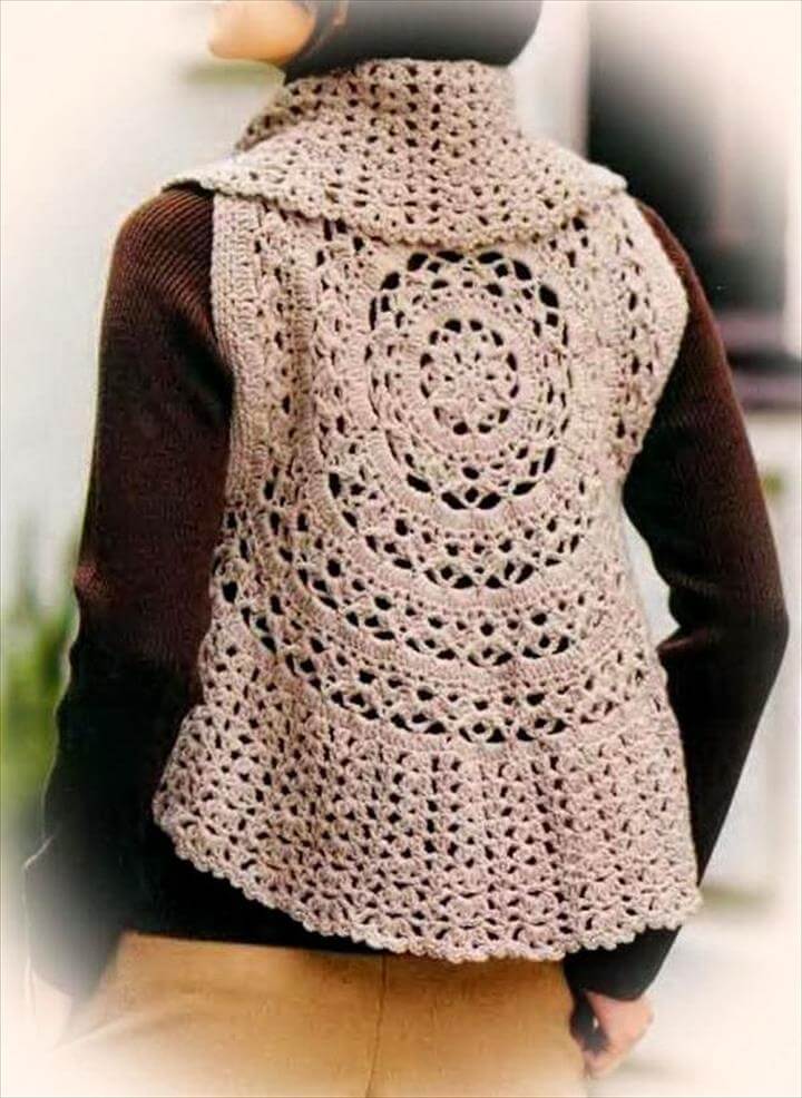 20 Stylish Crochet Sweater Vest Design DIY to Make