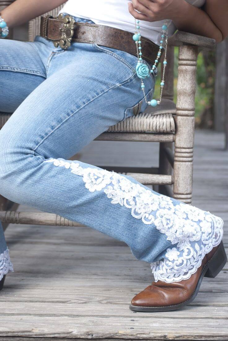 14 Lovely Clothing Alterations Involving Lace DIY to Make