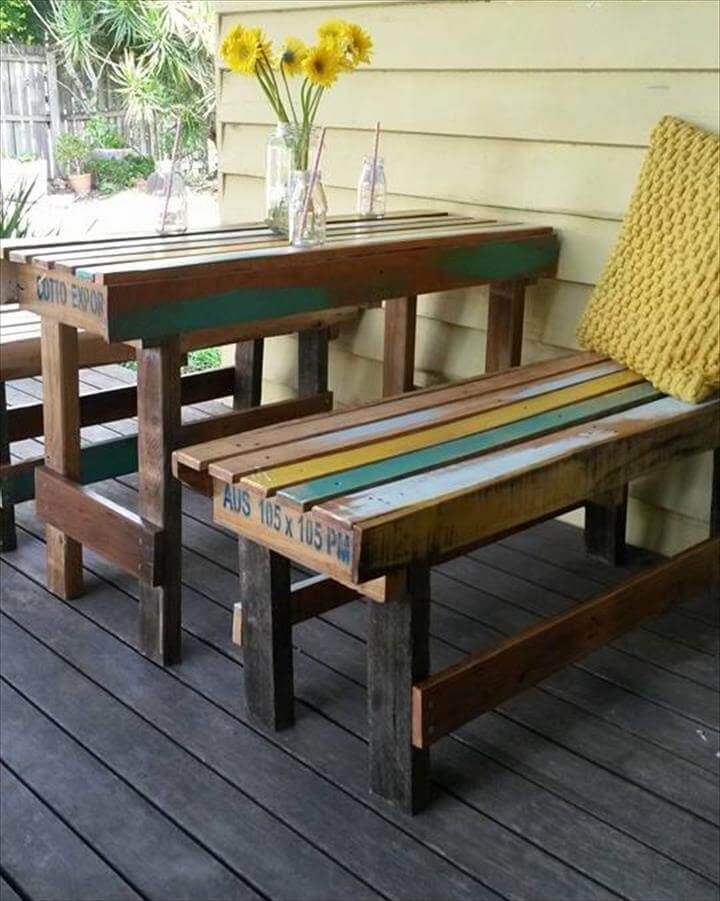 22 Cheap & Easy Pallet Outdoor Furniture DIY to Make