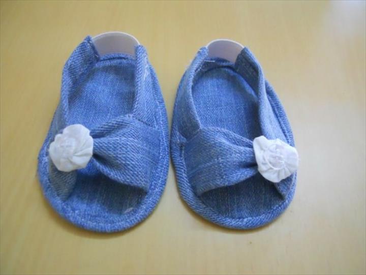 Recycled Old Jeans Stylish Baby Shoes
