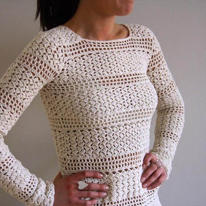 20 Awesome Crochet Sweaters For Women's DIY to Make