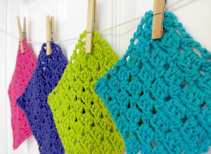 56 Quick & Easy Crochet Dishcloth DIY to Make