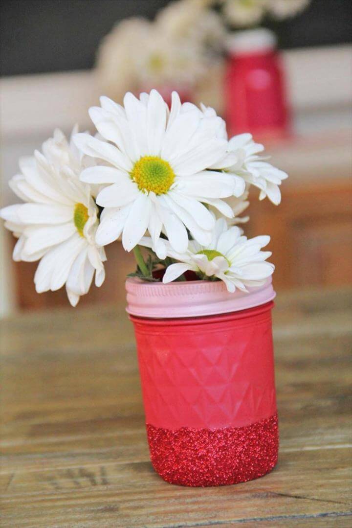 35 DIY Glitter Mason Jar Tutorial DIY to Make