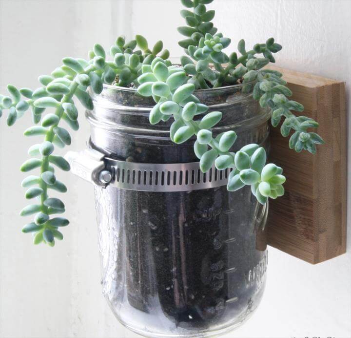 14 Do It Yourself Mason Jar Planters DIY to Make