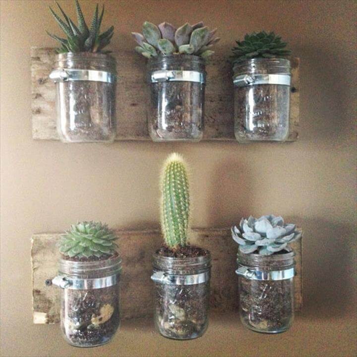 14 Do It Yourself Mason Jar Planters DIY to Make
