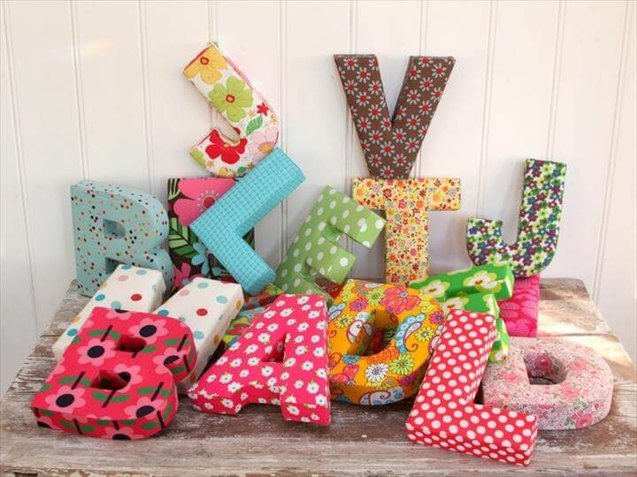 20 amazing eye catching diy letters diy to make fabric covered letters