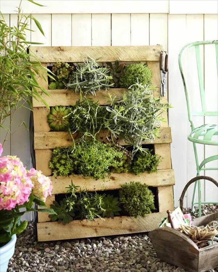 Wall Hanging Pallet Planters Wall Hanging Pallet Planters