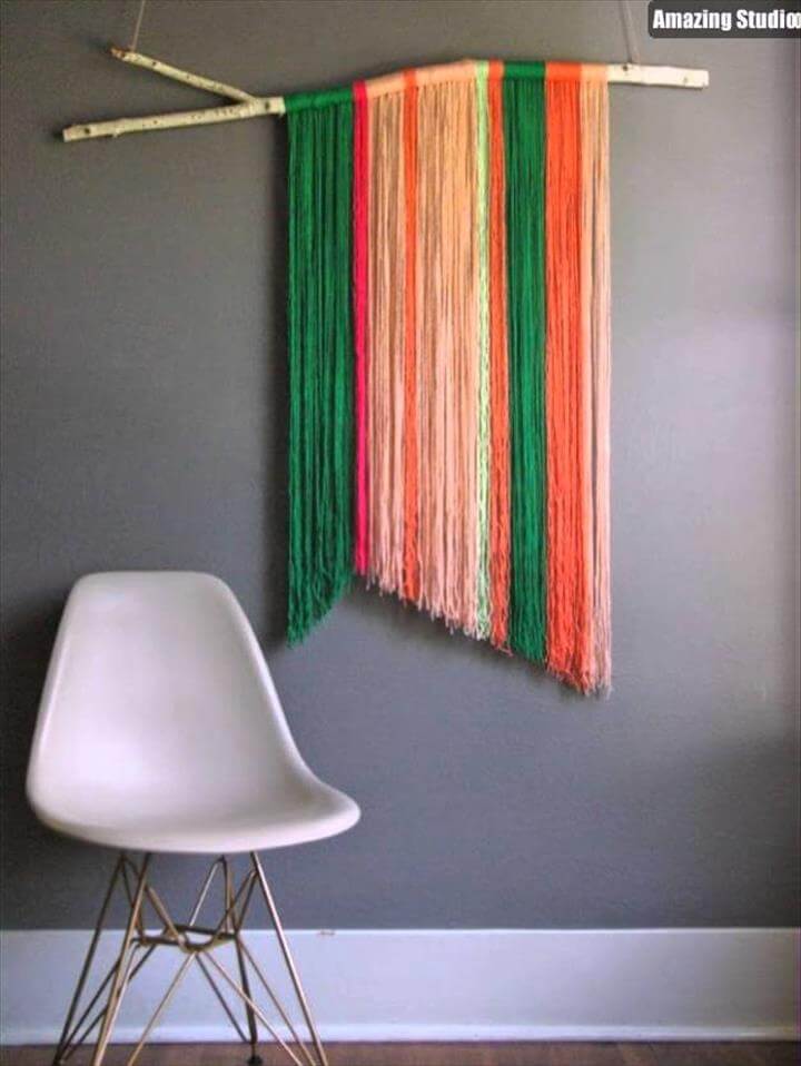 Unique Yarn Wall Art New Decorating Ideas