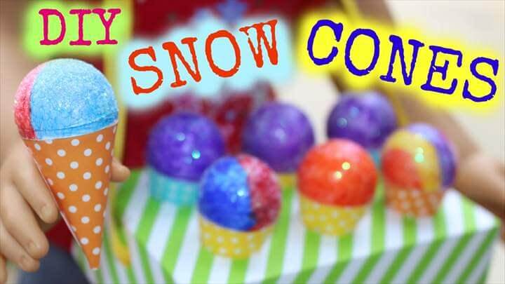 diy american girl doll snow cones