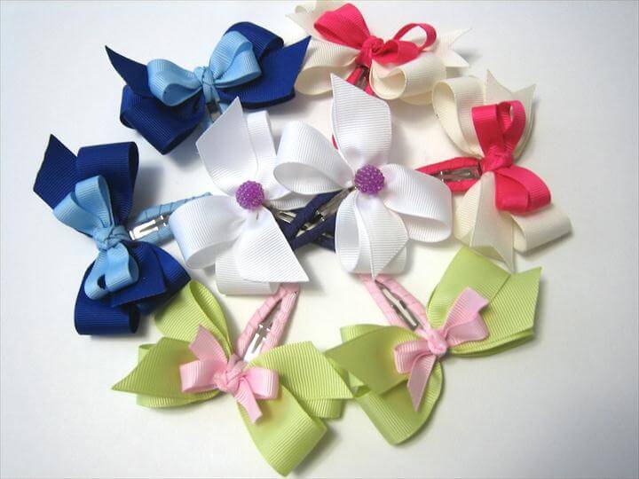 55 DIY Easy Hair Bows To Make {step by step} DIY to Make