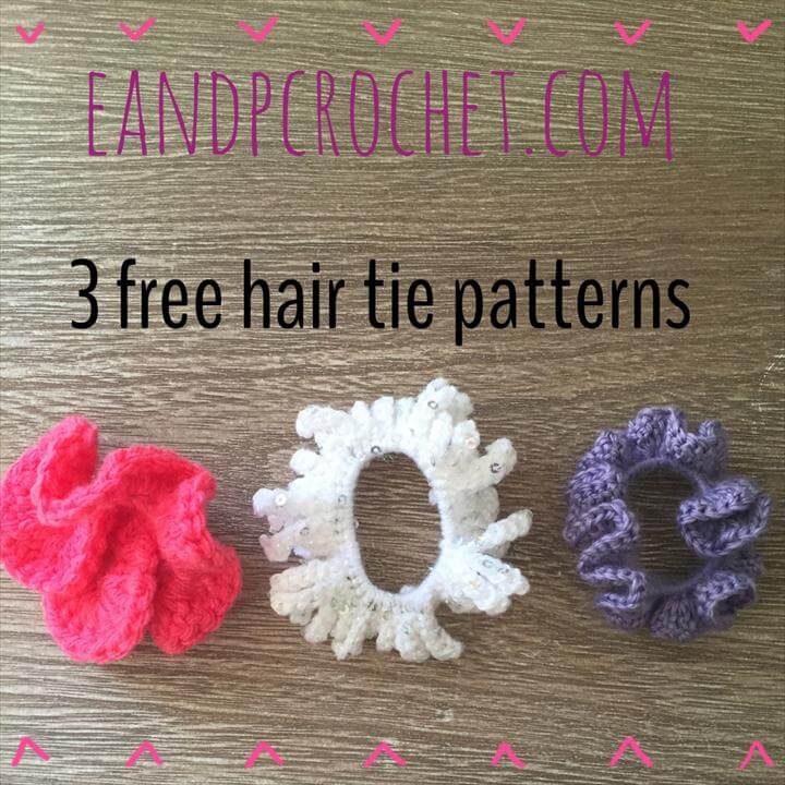 38 Crochet Hair Ties Free Pattern To Make DIY to Make