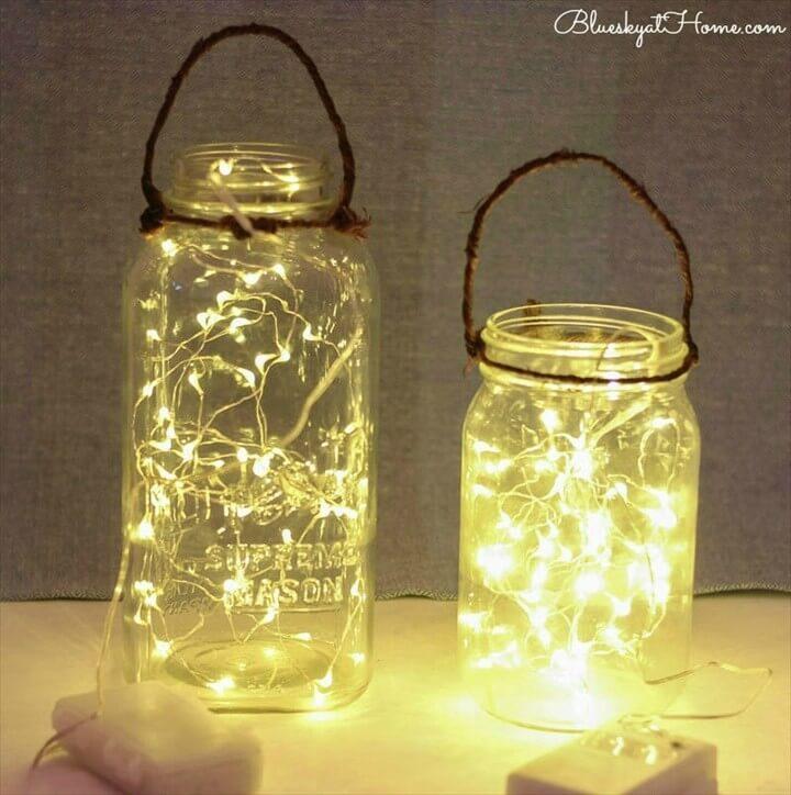 30 Diy Mason Jar Fairy Lights Glow Jars To Make - Fairy Light Mason Jars Diy
