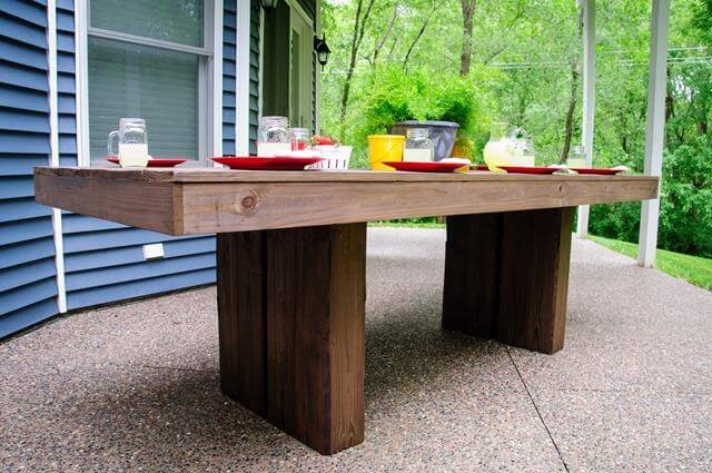11 Diy Outdoor Table And Bench Design