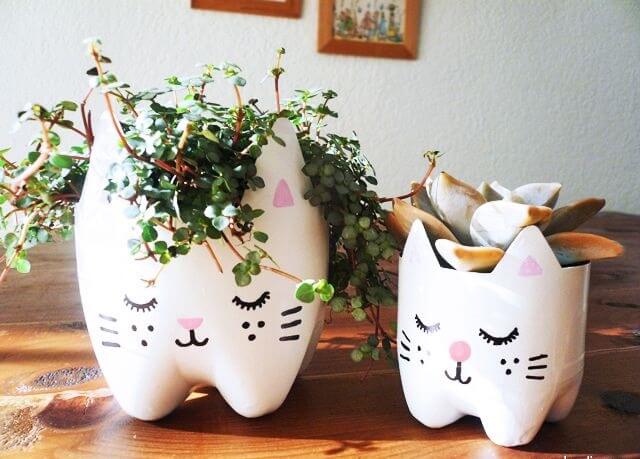 Recycled Kitty Planters