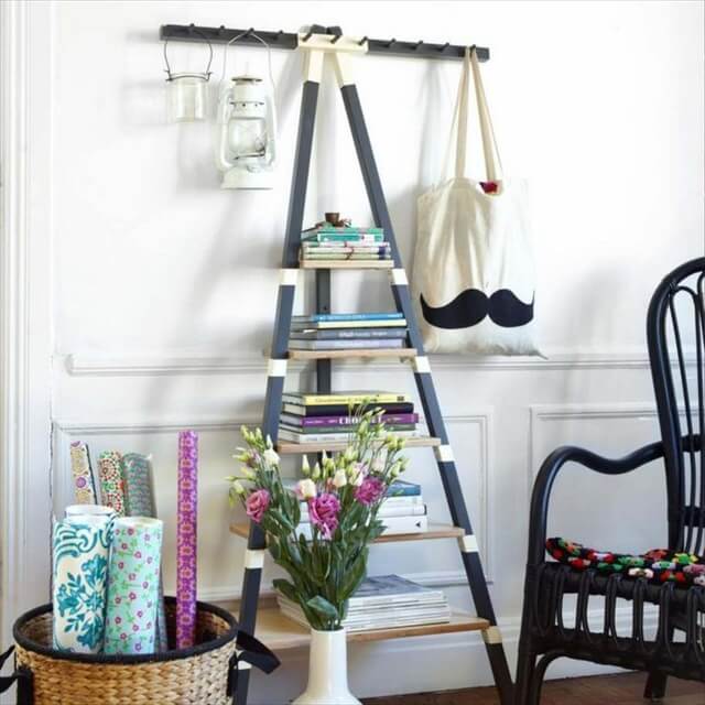 12 Up Cycled Ladder Shelves Display Ideas